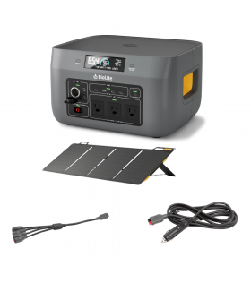 Комплект Зарядно устройство Biolite BaseCharge 1500 + 2 x Соларен панел BioLite Solarpanel 100 + Кабел BioLite 12V Car Charging Cable 10 FT + Кабел BioLite 4 X 1 Solar Chaining Cable